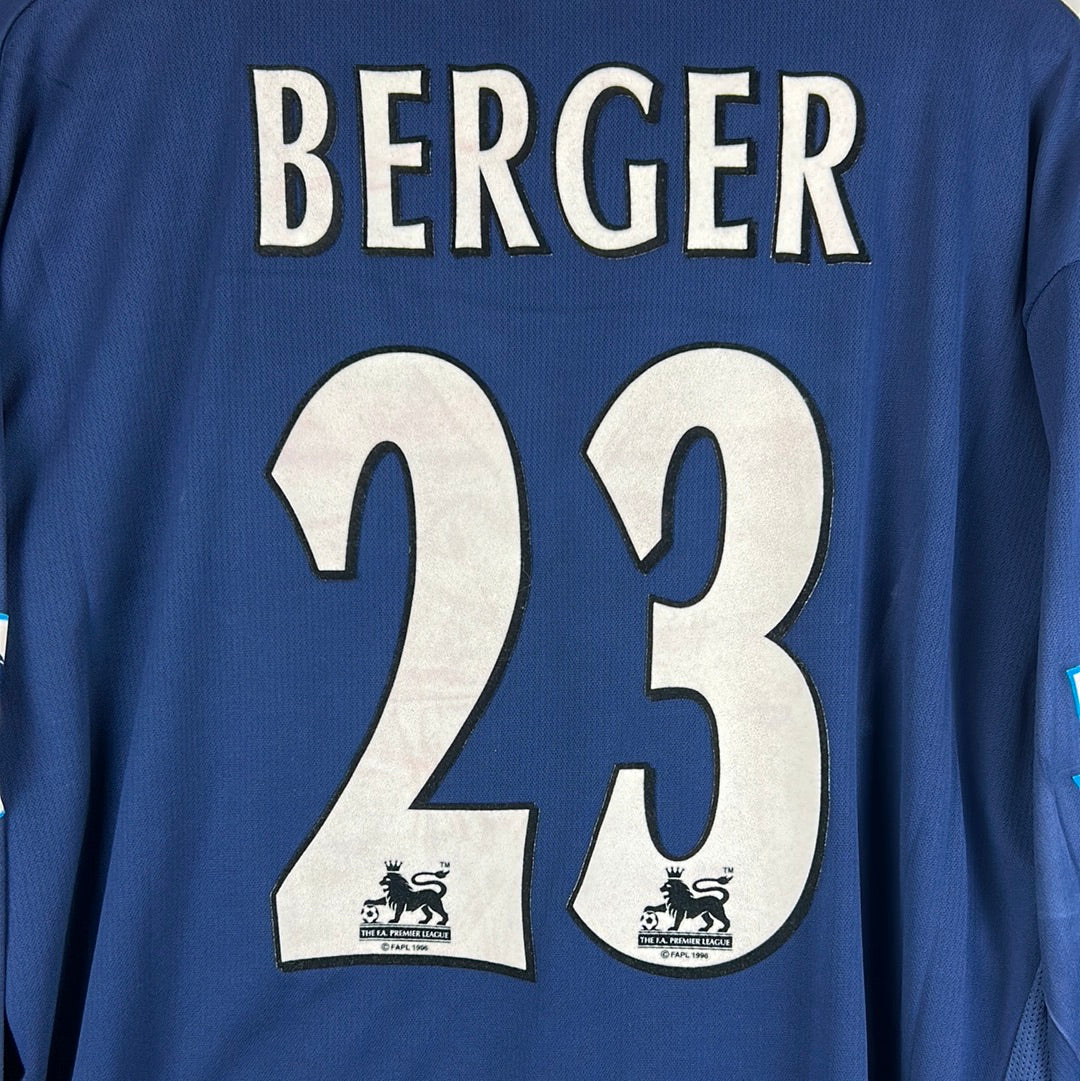 Portsmouth 2004/2005 Match Worn Home Shirt - Berger 23