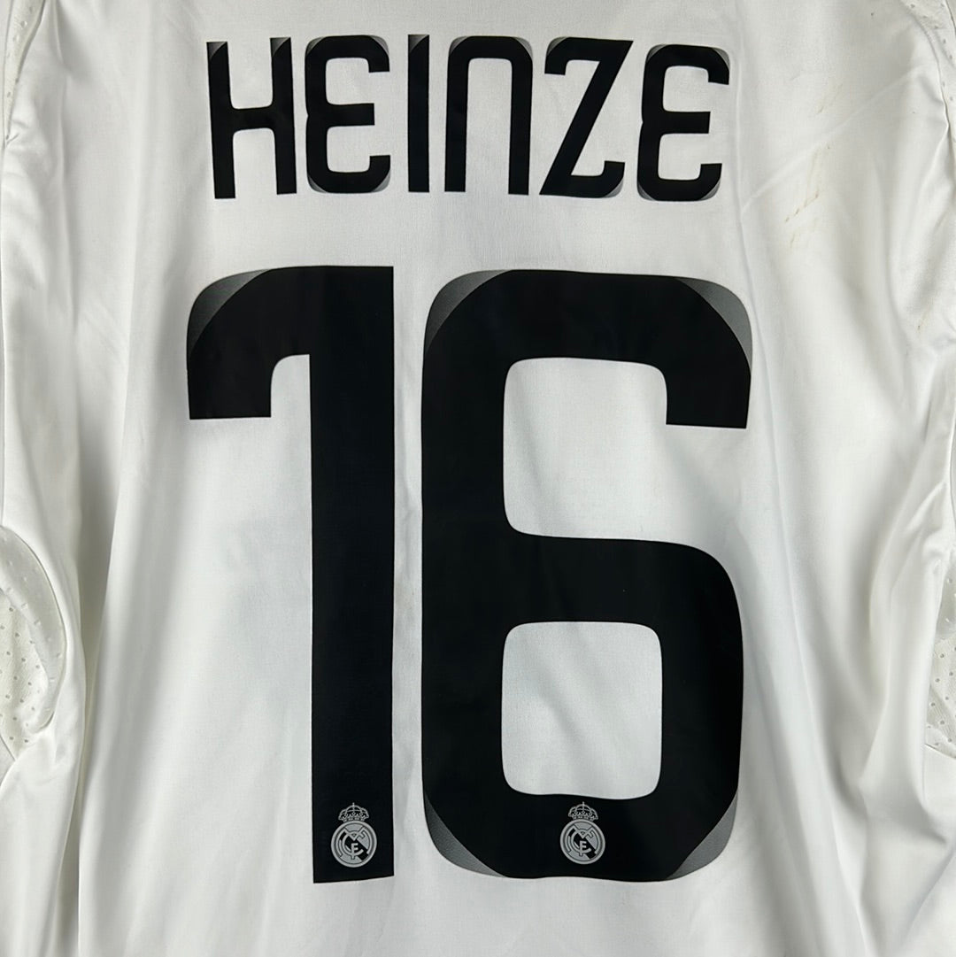Real Madrid 2008/2009 Match Worn Home Shirt - Heinze 16 - Long Sleeve