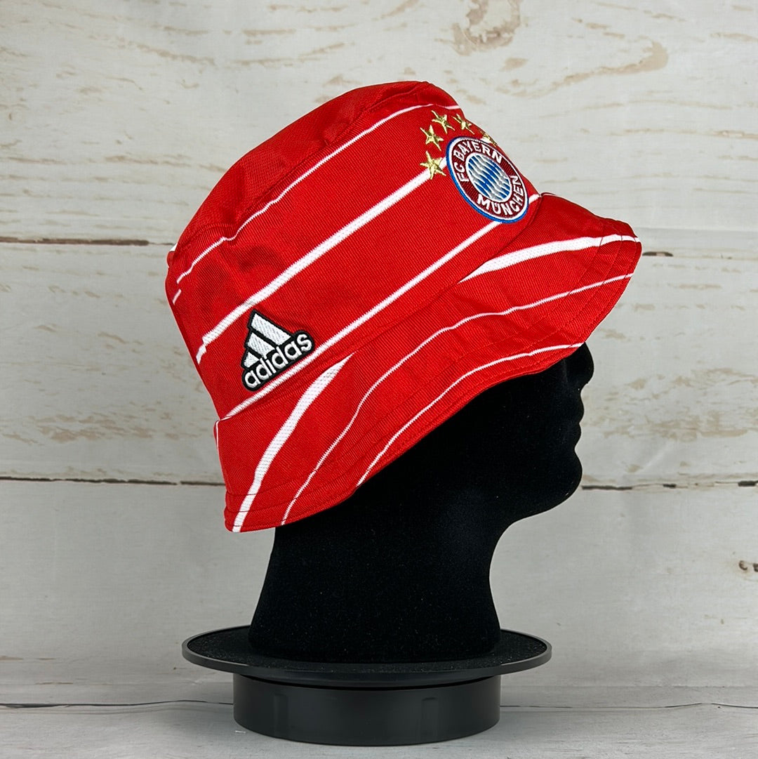 Bayern Munich 2022-2023 Upcycled Home Shirt Bucket Hat - 6