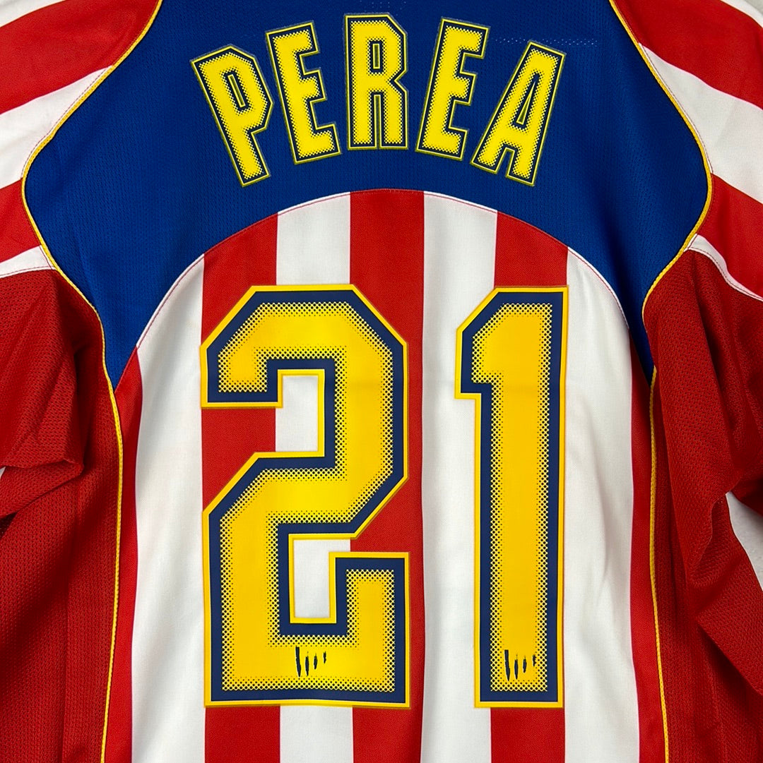 Atletico Madrid 2004/2005 Home Shirt - Perea 21 - Hellboy