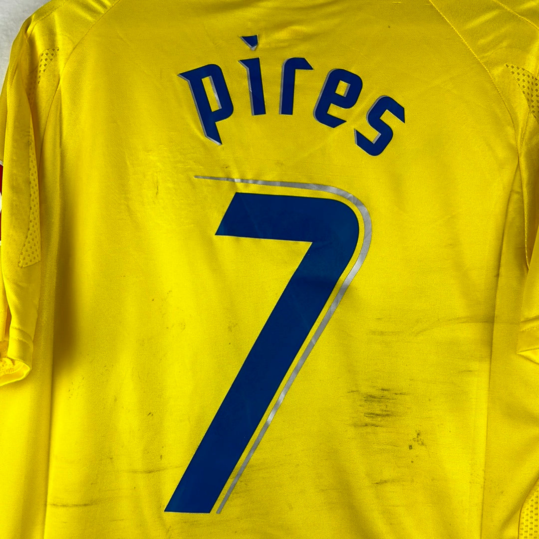 Villarreal 2007/2008 Match Worn Home Shirt - Pires 7
