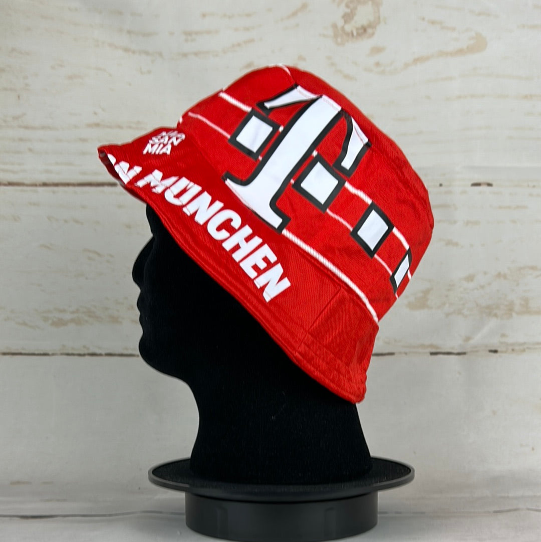 Bayern Munich 2022-2023 Upcycled Home Shirt Bucket Hat - 4