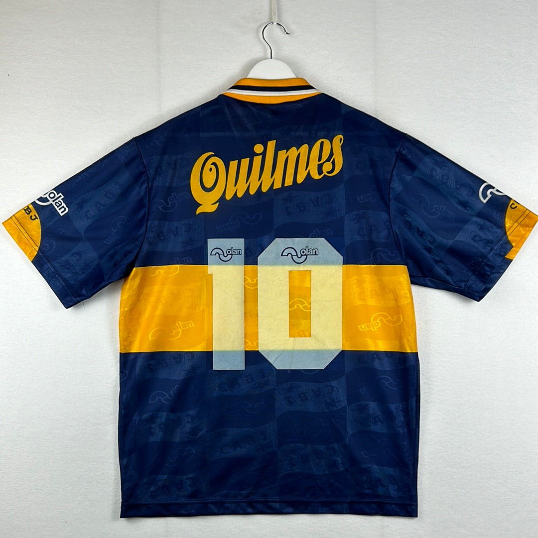 Boca Juniors 1996/1997 home shirt back with 10 Nolan print