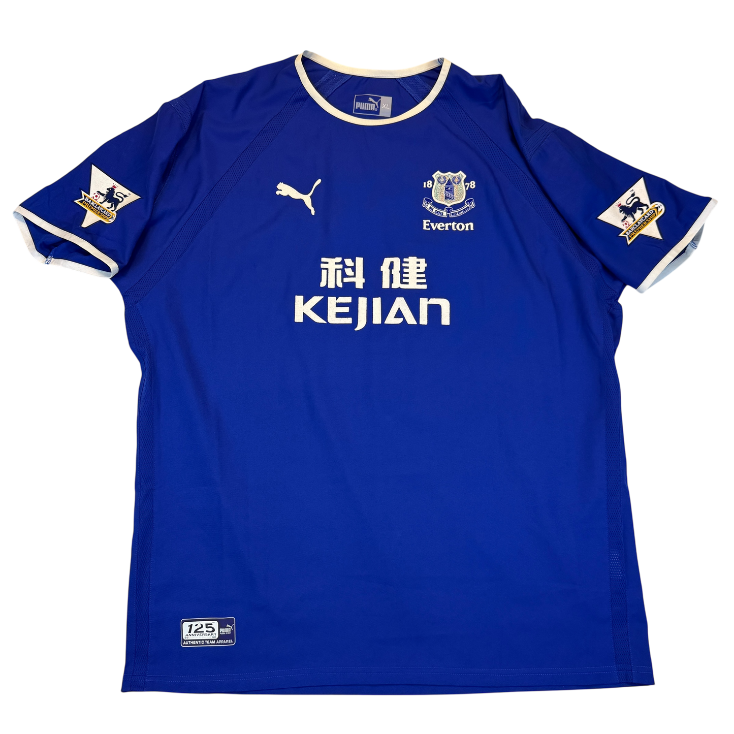 Everton 2003-2004 Player Issue Home Shirt front with Kejian sponsor