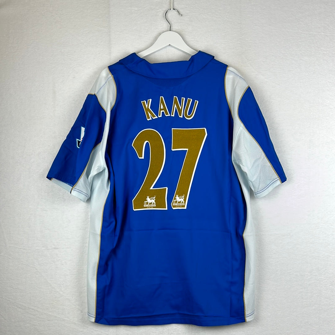 Portsmouth 2006/2007 Match Worn Home Shirt - Kanu 27
