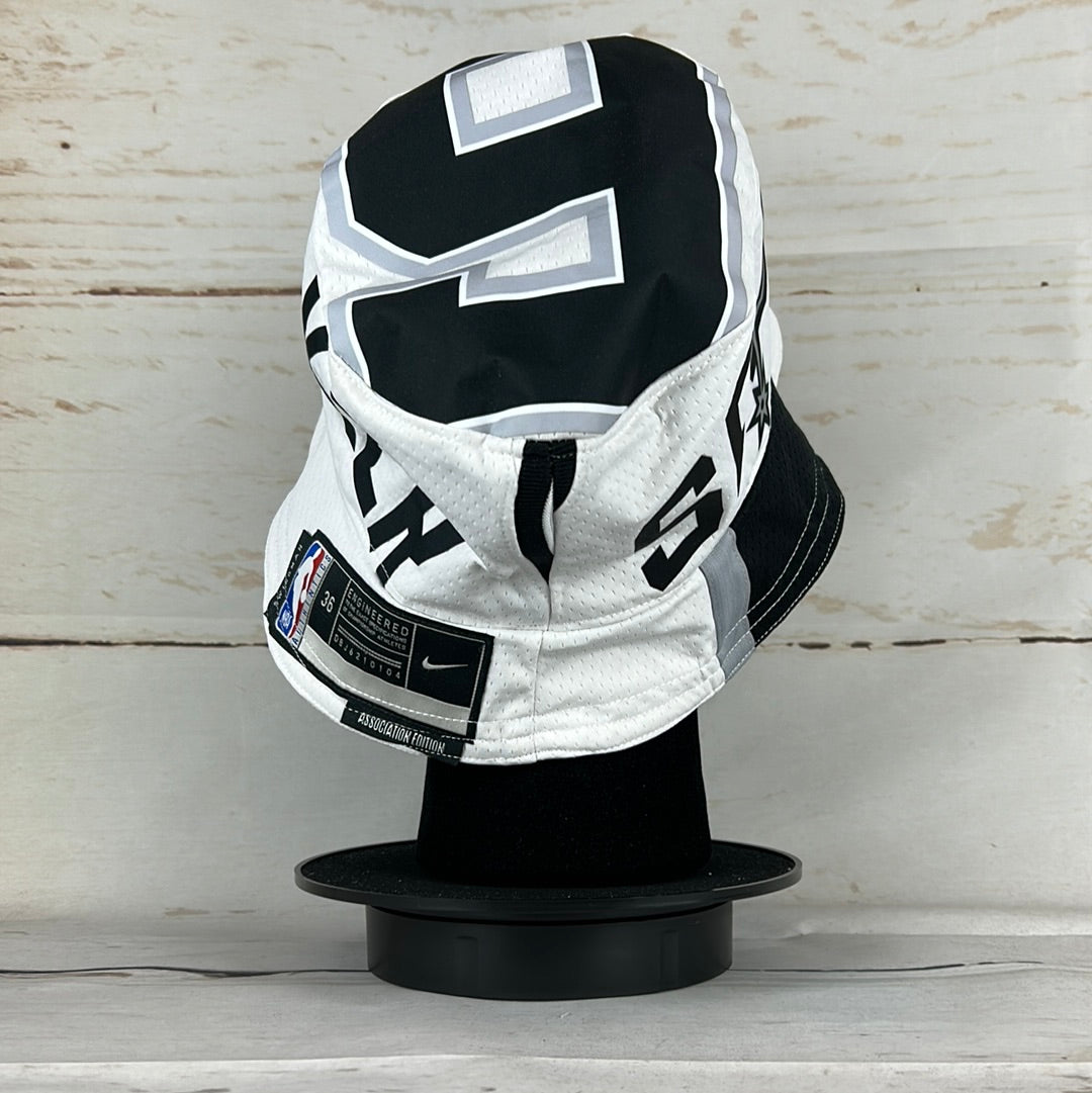 San Antonio Spurs Upcycled NBA Jersey Bucket Hat