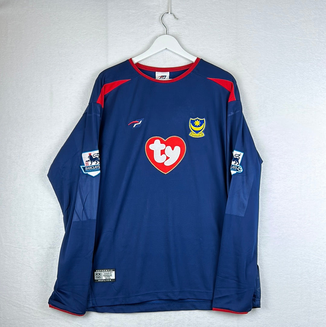 Portsmouth 2004/2005 Match Worn Home Shirt - Berger 23