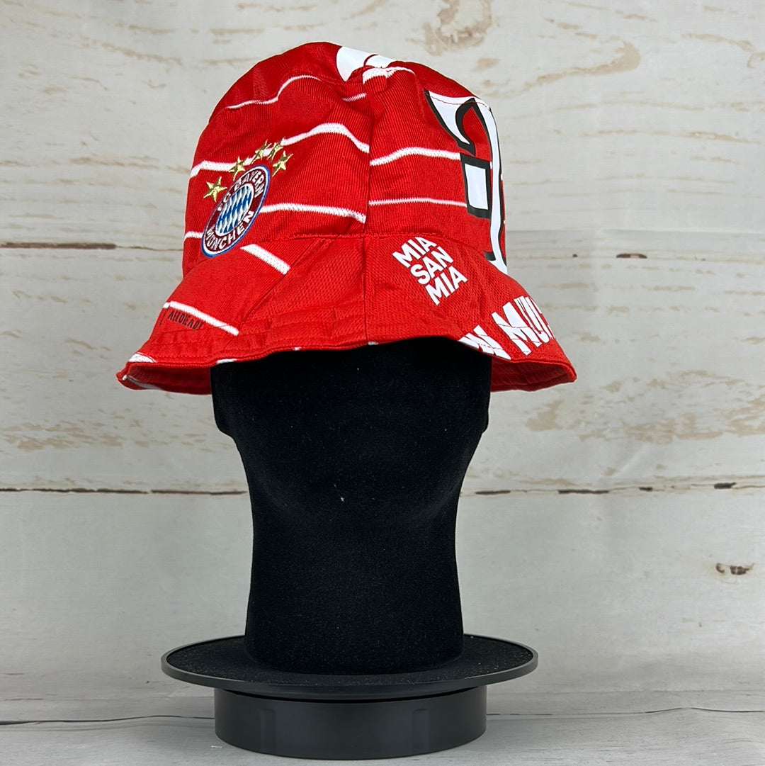 Bayern Munich 2022-2023 Upcycled Home Shirt Bucket Hat - 4