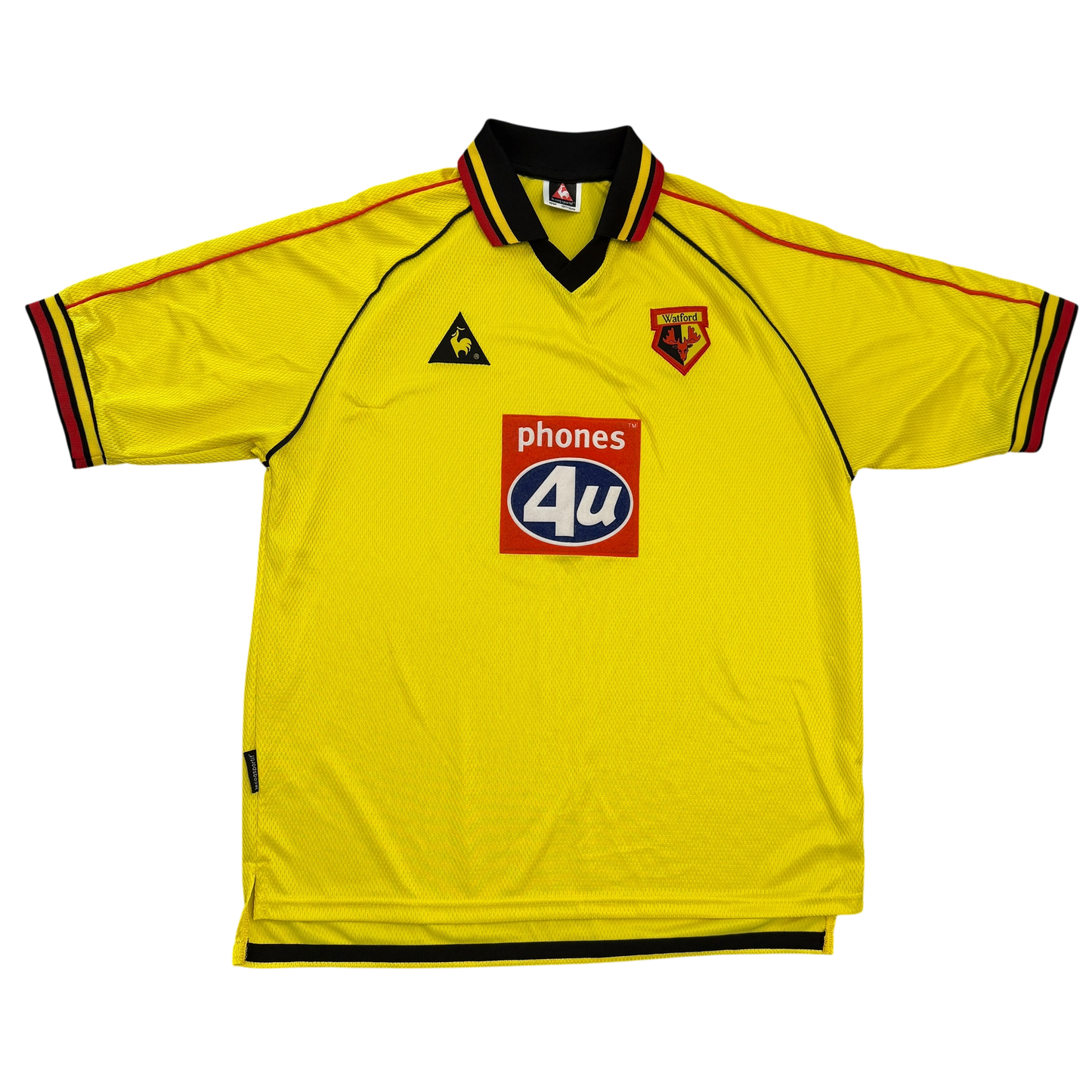 Watford 1999/2000 Home Shirt front with Phones 4U sponsor