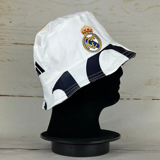 Real Madrid 2023-2024 Upcycled Home Shirt Bucket Hat *10 Side