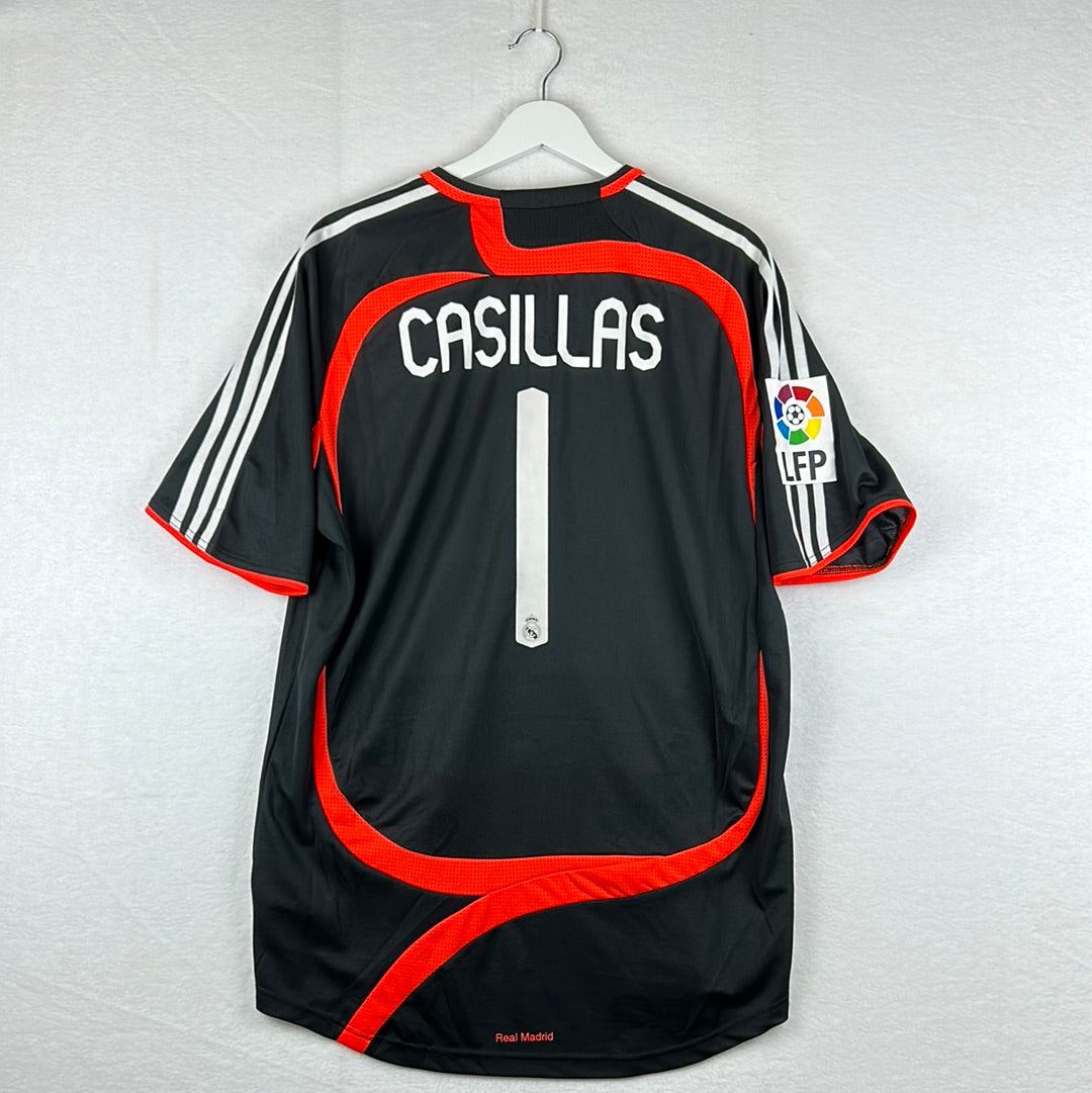 Real Madrid 2007/2008 Player Issue Away Goalkeeper Shirt - Casillas 1 print
