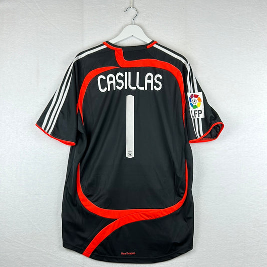 Real Madrid 2007/2008 Player Issue Away Goalkeeper Shirt - Casillas 1 print