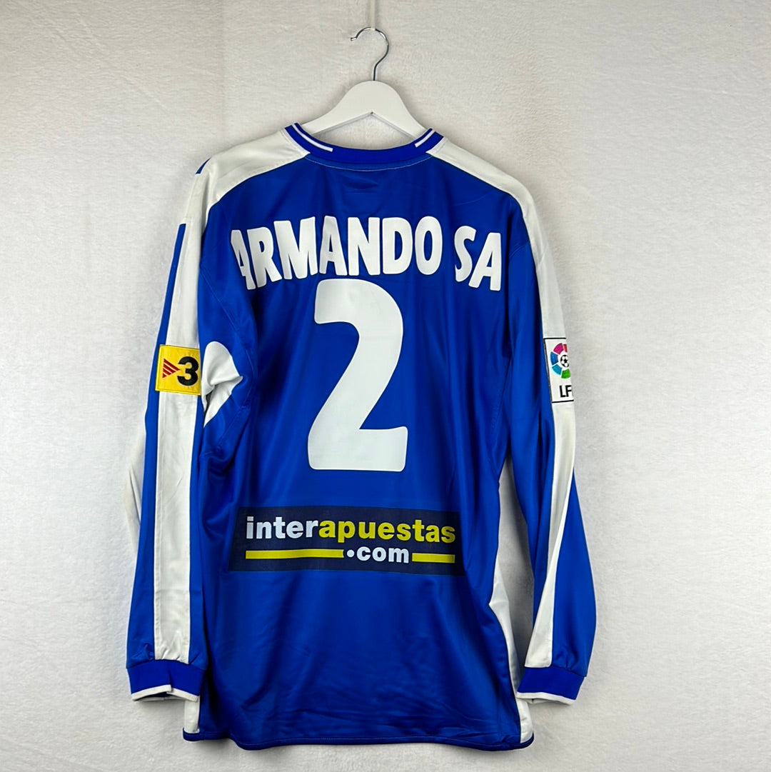 Espanyol 2005-2006 Match Worn L/S Home Shirt - Large - Armando Sa 2