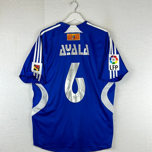 Real Zaragoza 2007-2008 Player Issue 75th Centenary Away Shirt - Large - Ayala 6