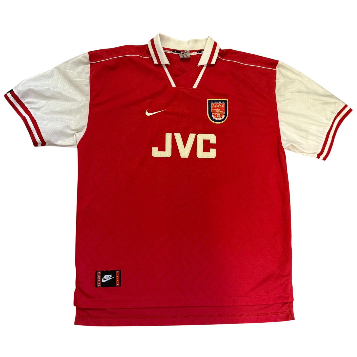 Arsenal 1996/1997 Home Shirt front with JVC sponsor