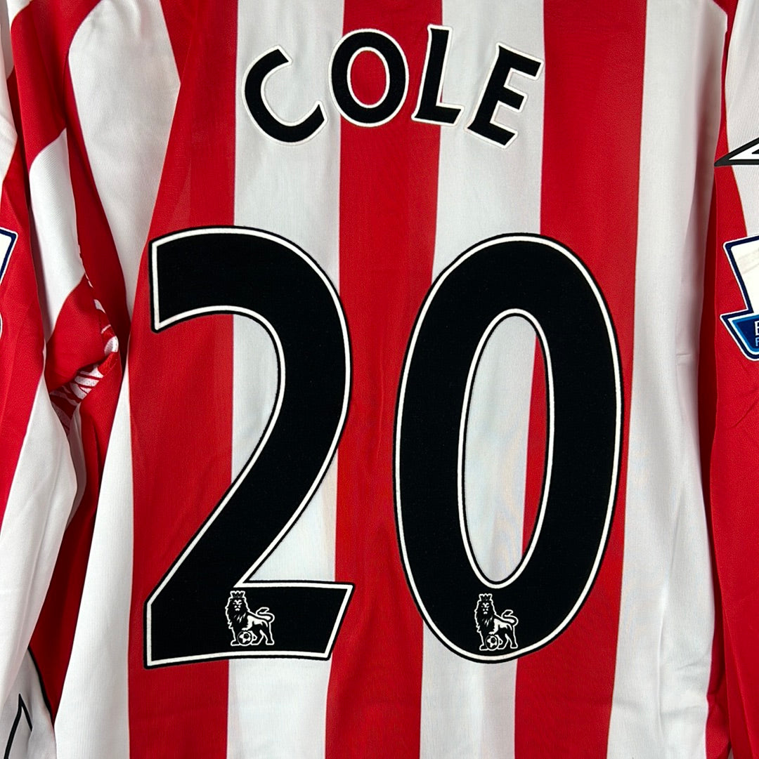 Sunderland 2007/2008 Player Issue Home Shirt - Cole 20