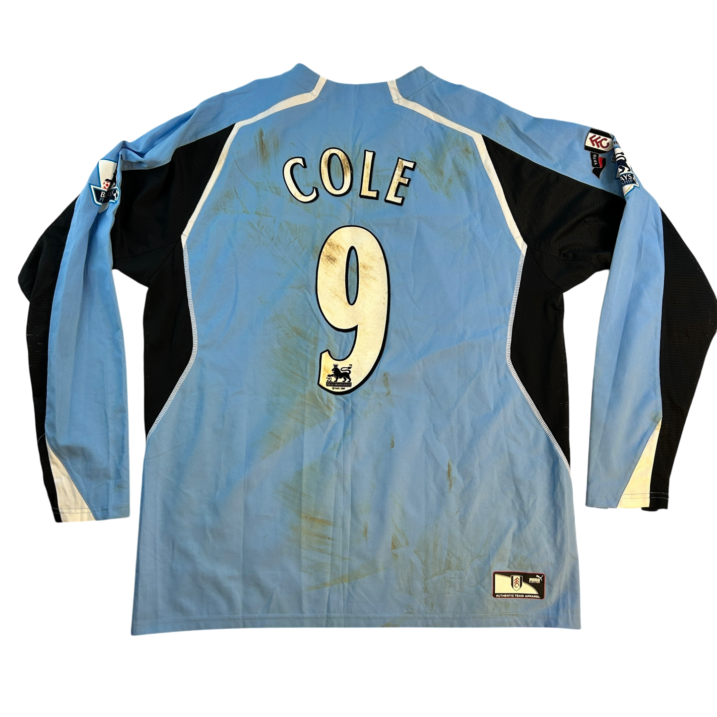Fulham 2003/2004 Match Worn Away Shirt - Cole 9