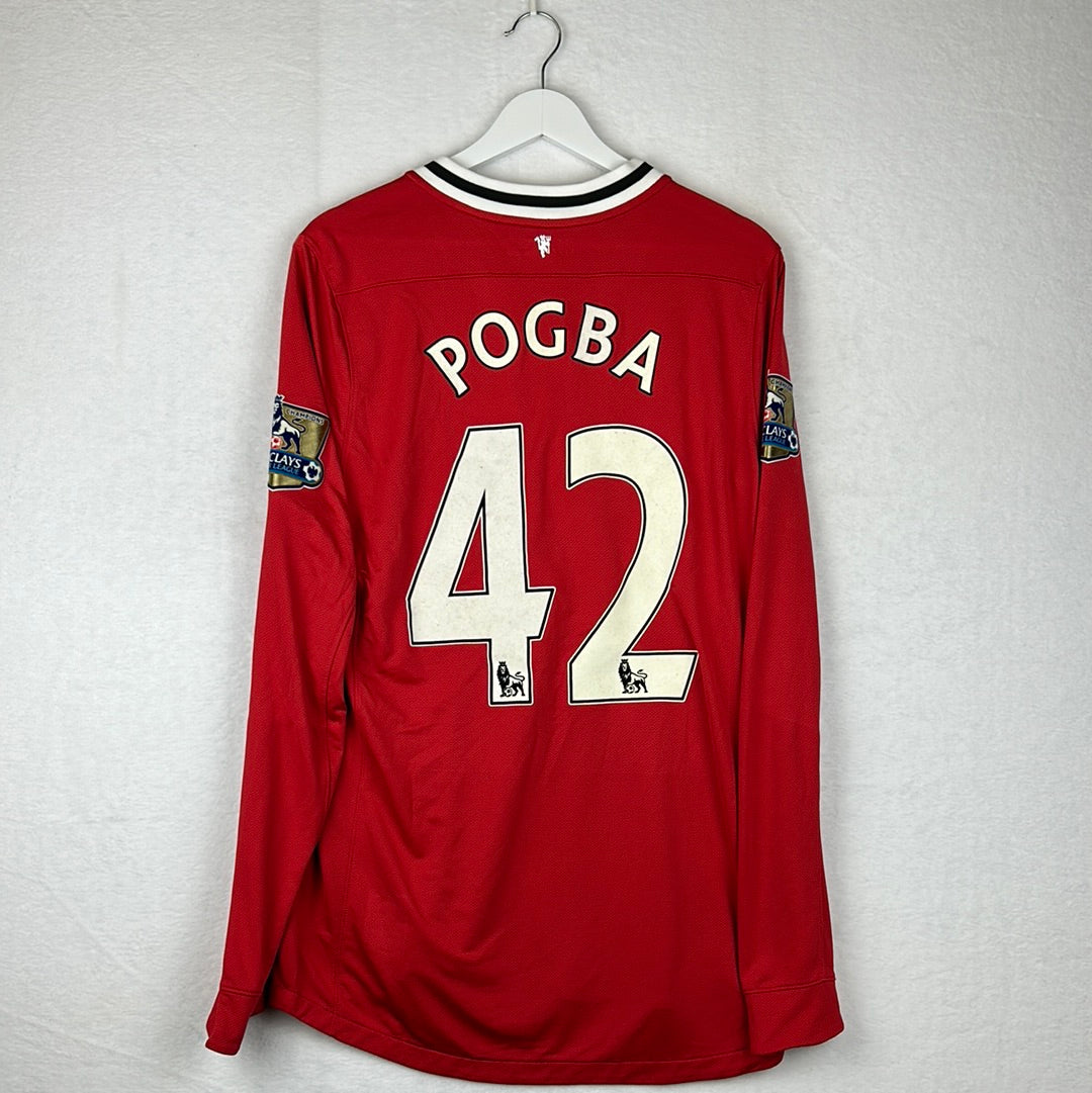 2011/12 Manchester United Away Jersey #42 POGBA Large Nike Soccer Football  NEW