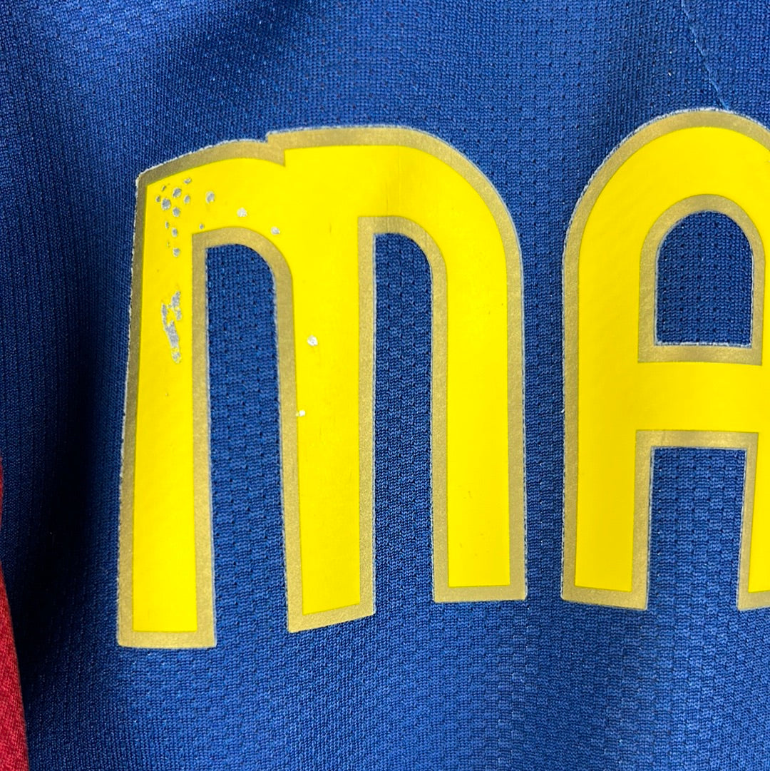 Barcelona 2007/2008 Match Worn Home Shirt - Marquez 4 - COA