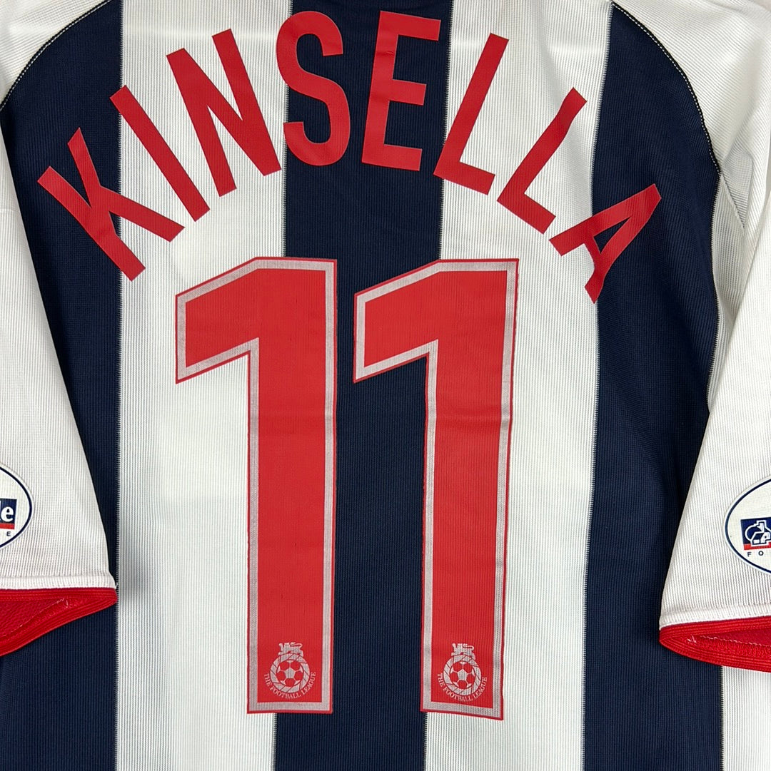 West Bromwich Albion 2003/2004 Match Worn Home Shirt - Kinsella