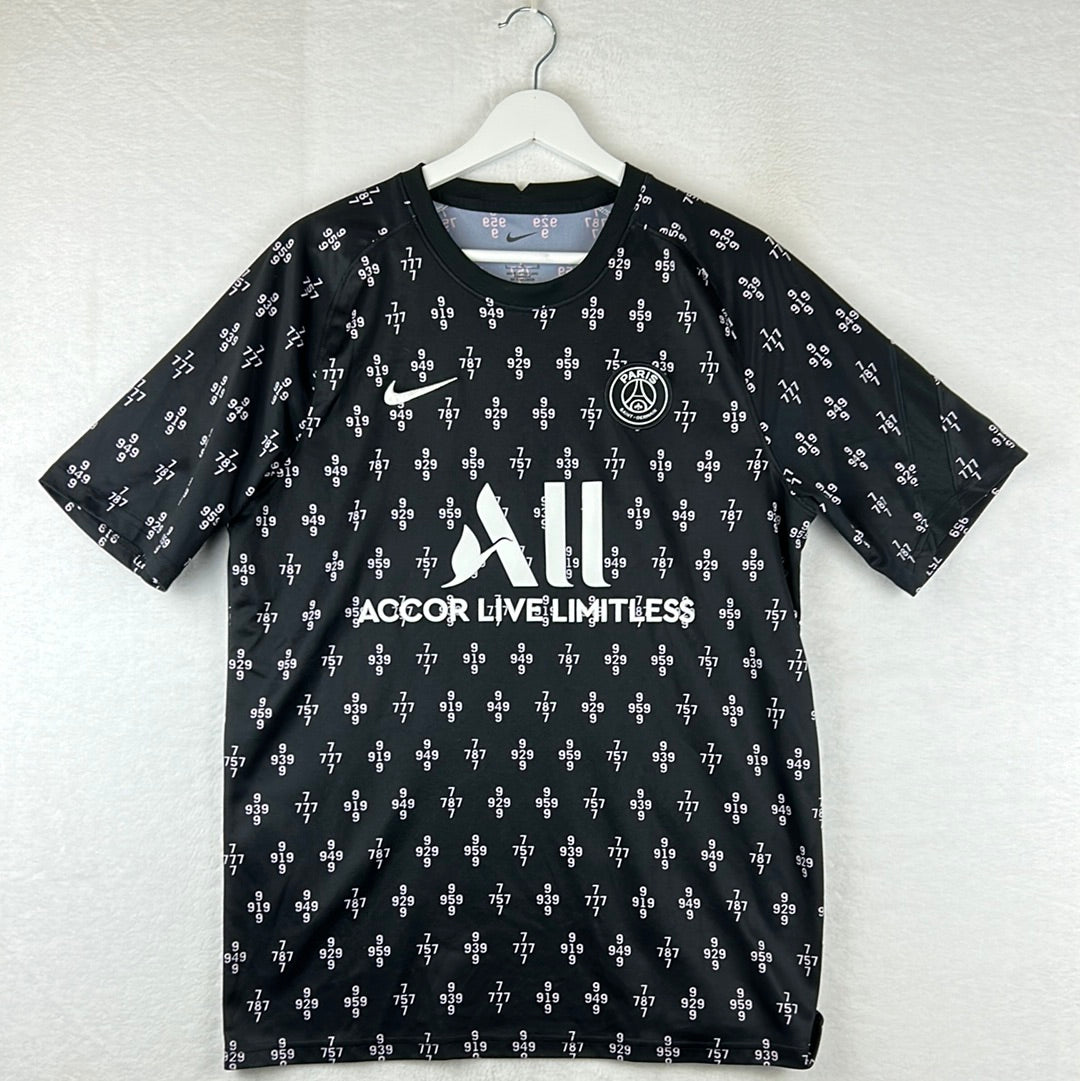 Pre Match Psg Kit Black Football Shirt Nike PSG X Jordan 23/24