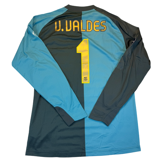 Barcelona 2006/2007 Player Issue Goalkeeper Shirt - Valdes 1 Barcelona Print