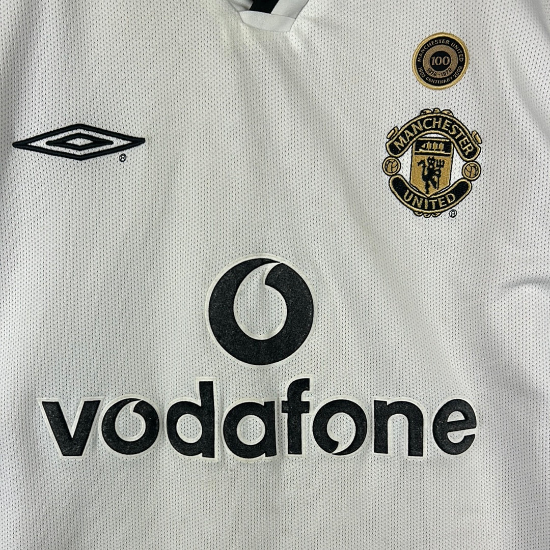 Manchester United 2001/2002 Away/Third Reversible Shirt - Large Adult
