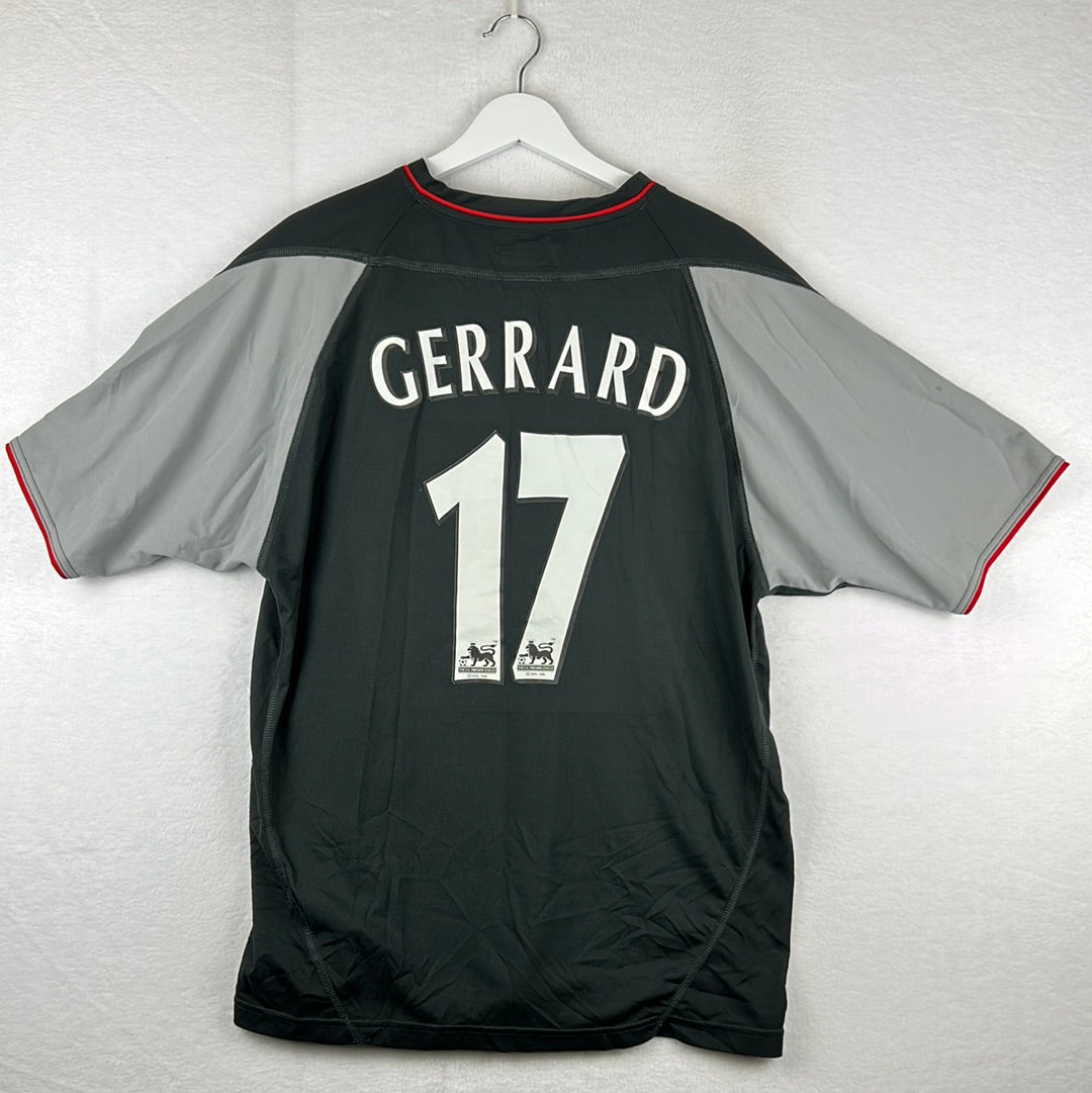 Liverpool 2002 2003 Away Shirt - Large- Excellent Condition - Gerrard 8
