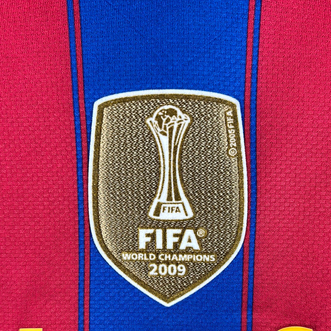 Barcelona 2009/2010 Player Issue Home Shirt - Abidal 22 - Long Sleeve