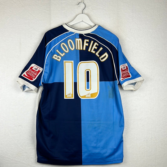 Wycombe Wanderers 2006/2007 Player Issue Home Shirt - Bloomfeild 10