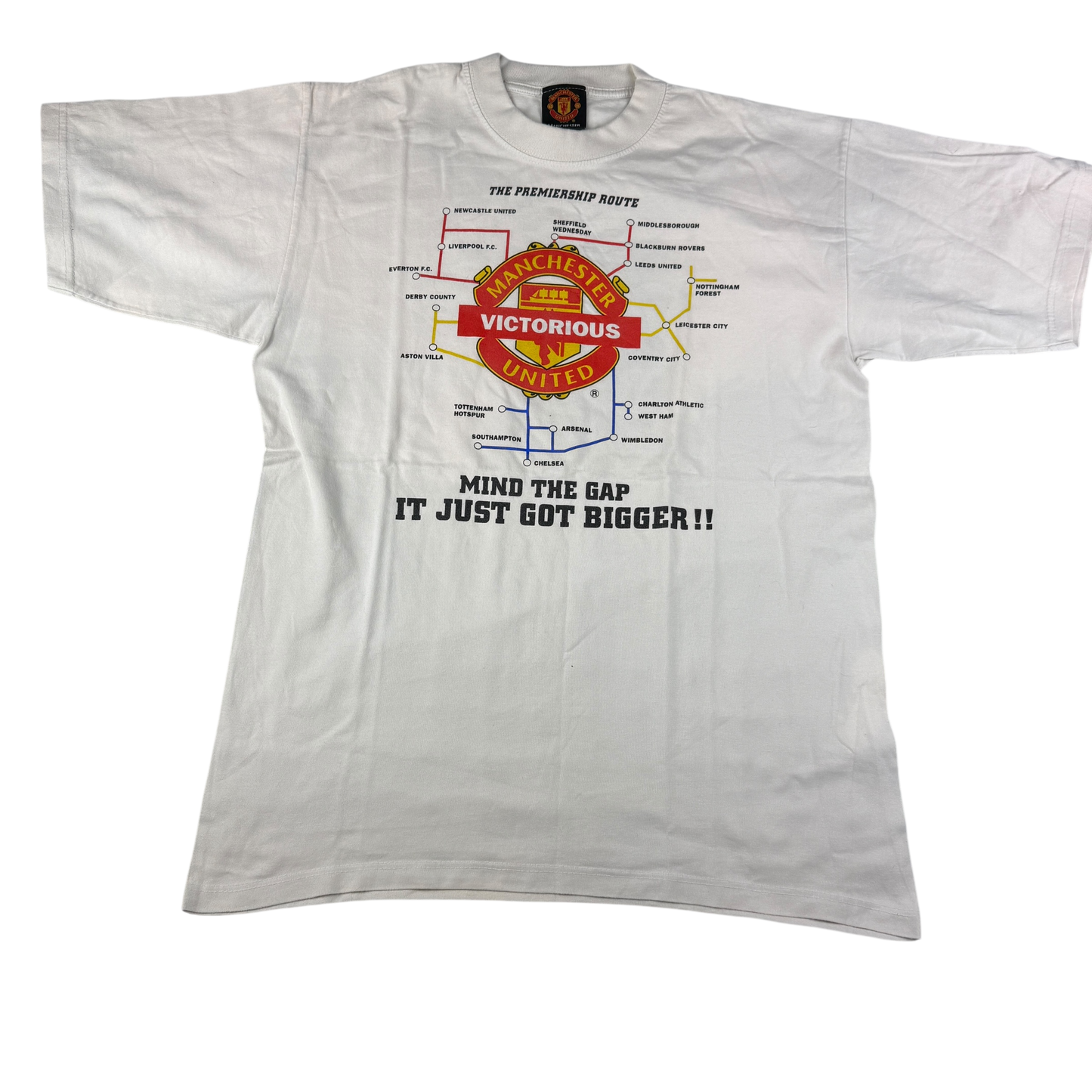 Vintage 1990s Manchester United Premiership Route T-Shirt