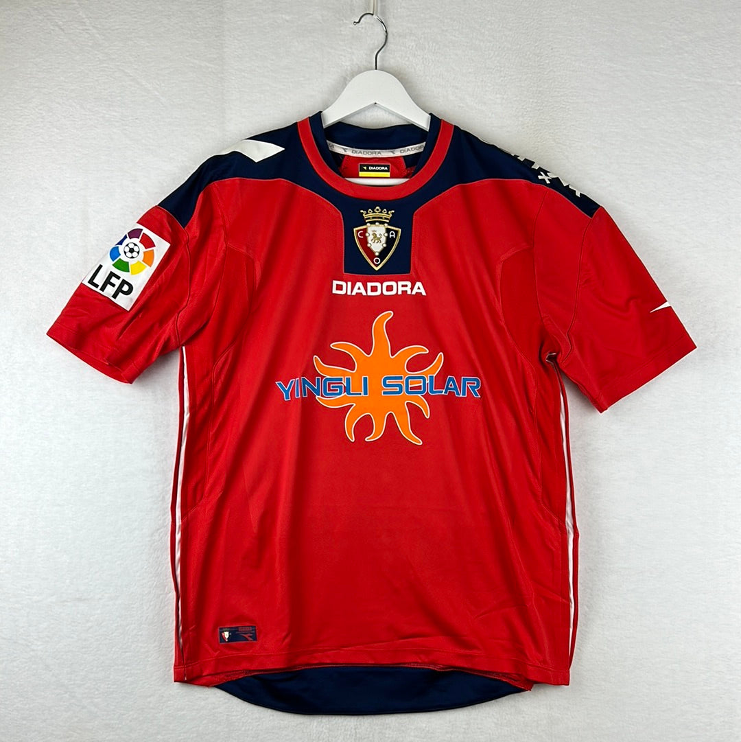 Osasuna 2009-2010 Player Issue Home Shirt - Medium - Pandiani 11