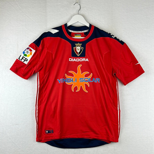 Osasuna 2009-2010 Player Issue Home Shirt - Medium - Pandiani 11