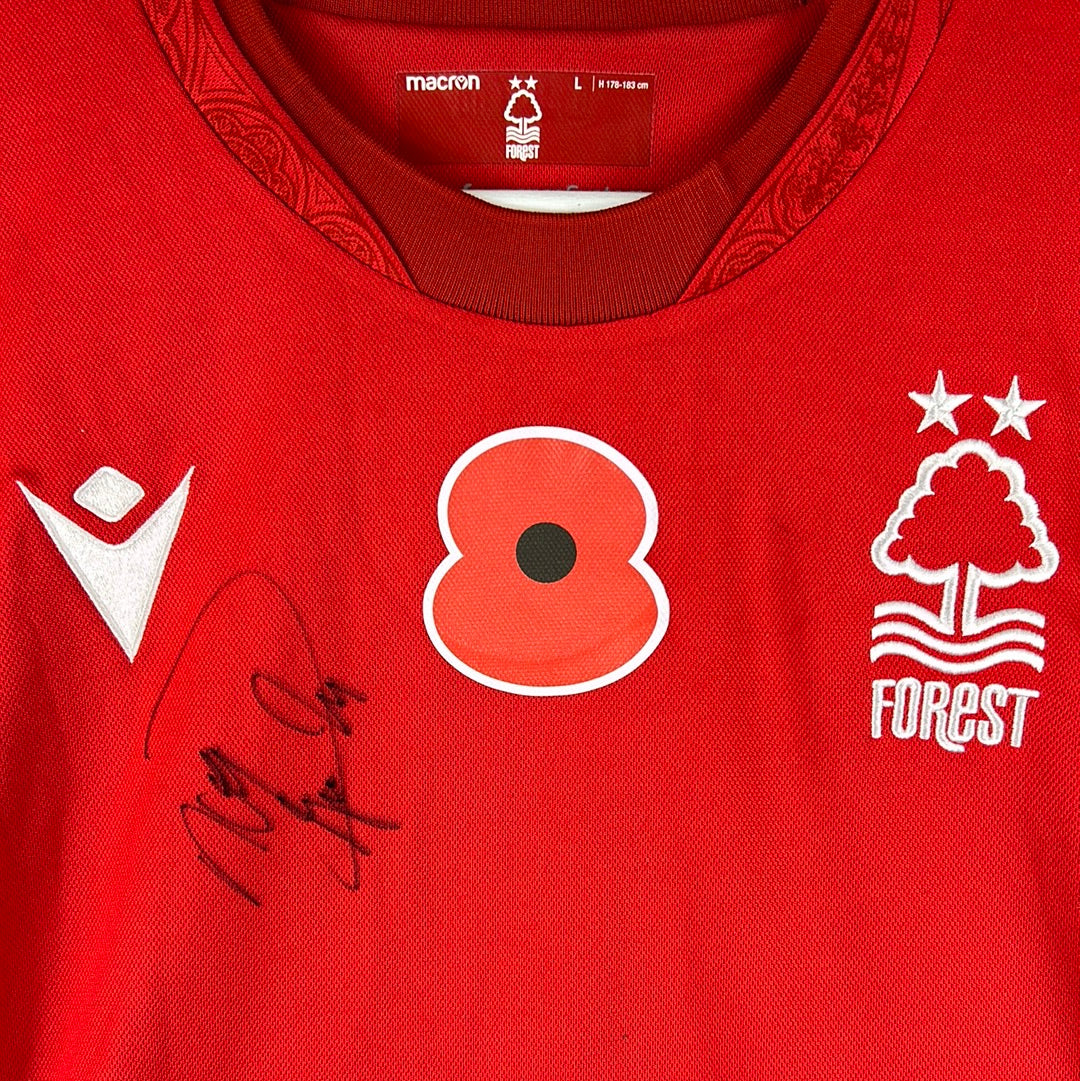 Nottingham Forest 2022/2023 Match Worn Home Shirt - COA - Poppy Shirt