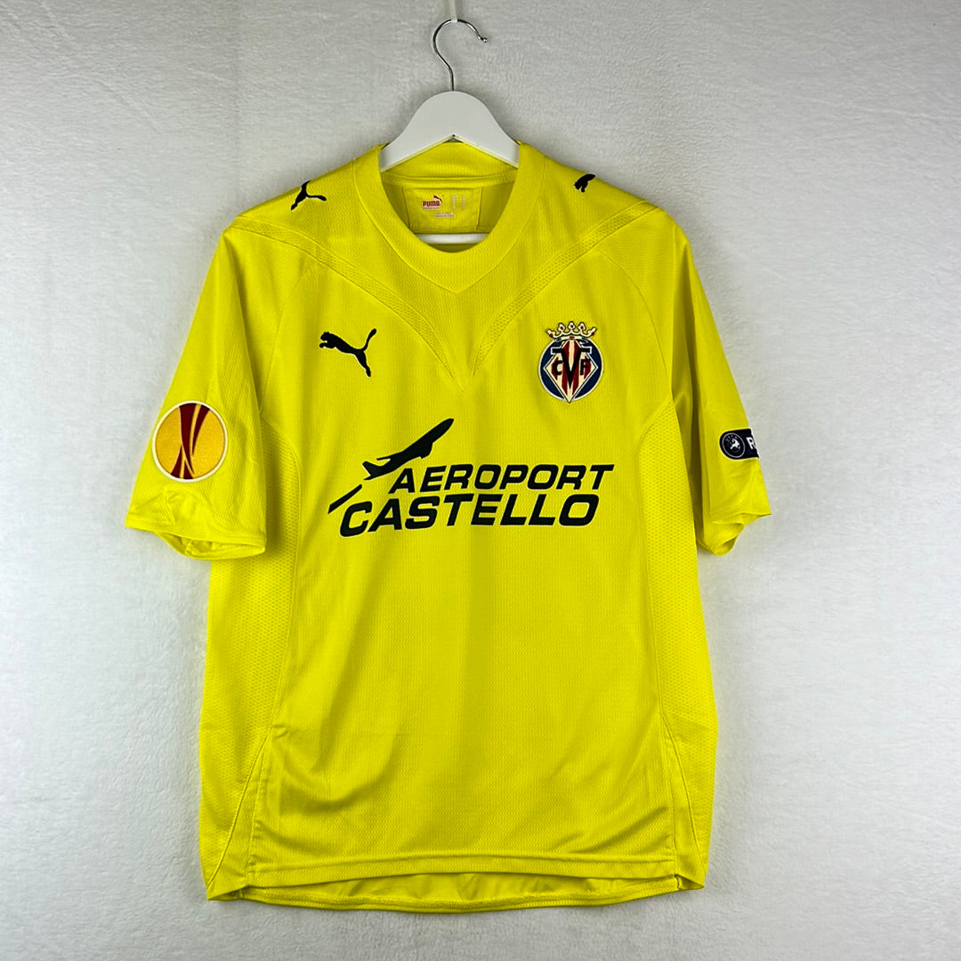 Villarreal 2009/2010 Player Issue Home Shirt - Angel 18
