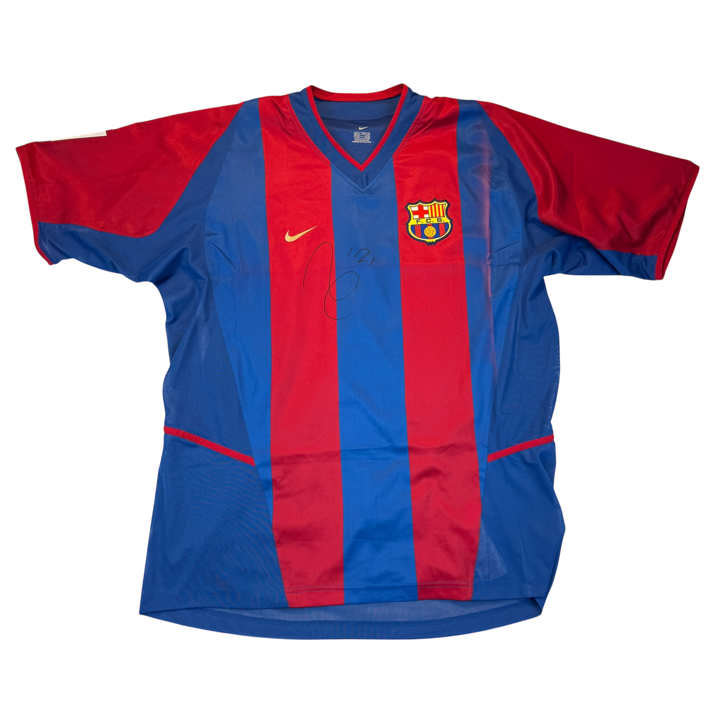 Barcelona 2002/2003 Player Issued Home Shirt - Luis Enrique 21 - Signed