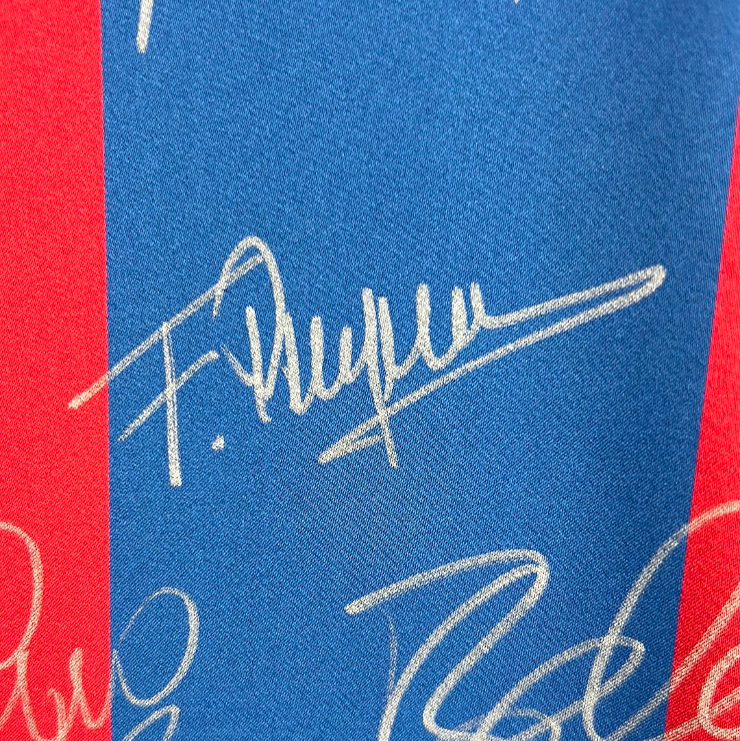 Barcelona 2004/2005 Match Worn Home Shirt - Edmilson - Squad & Eusebio Signed - COA