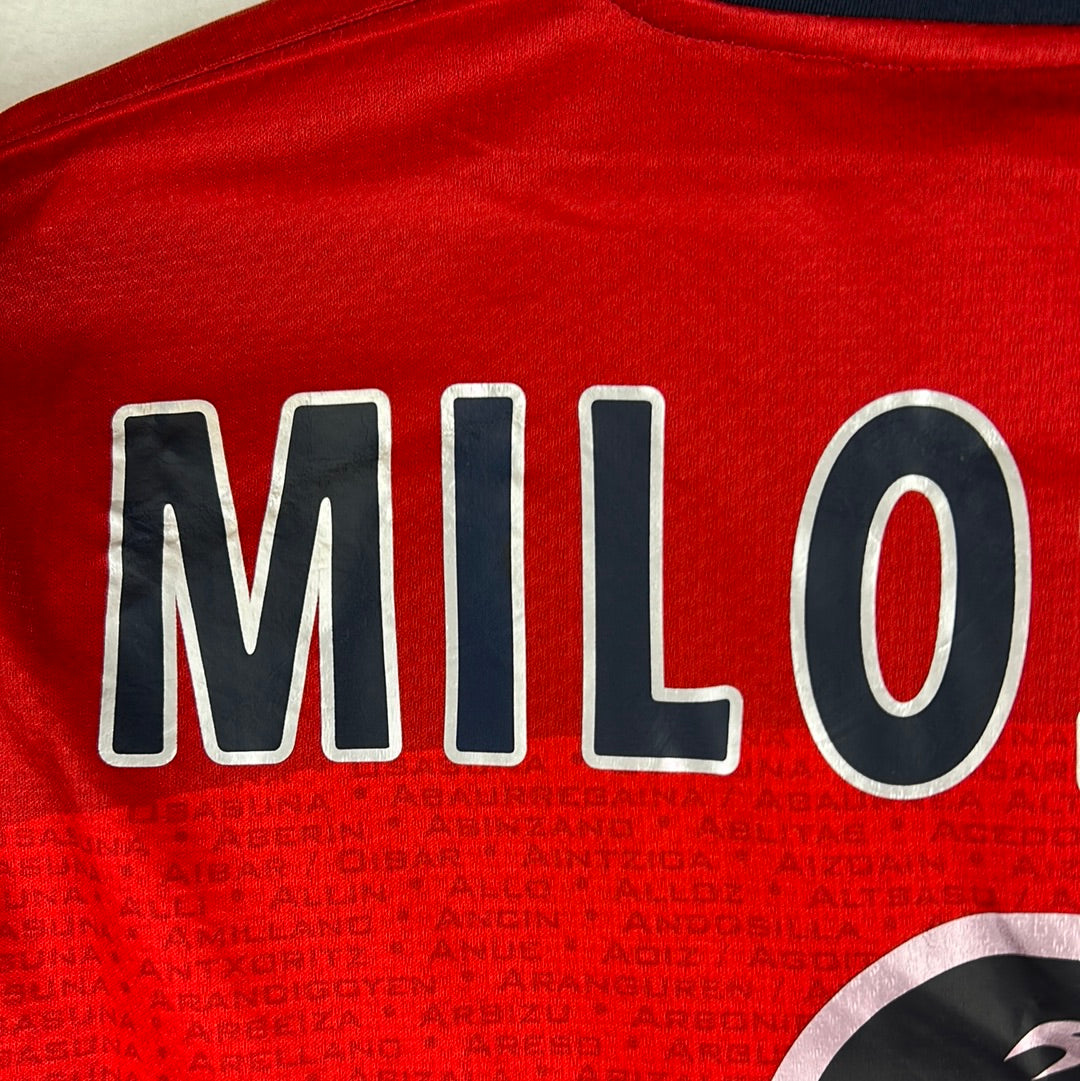 Osasuna Match Worn 2004/2005 Home Shirt - Copa Del Ray Final - Milosevic 9