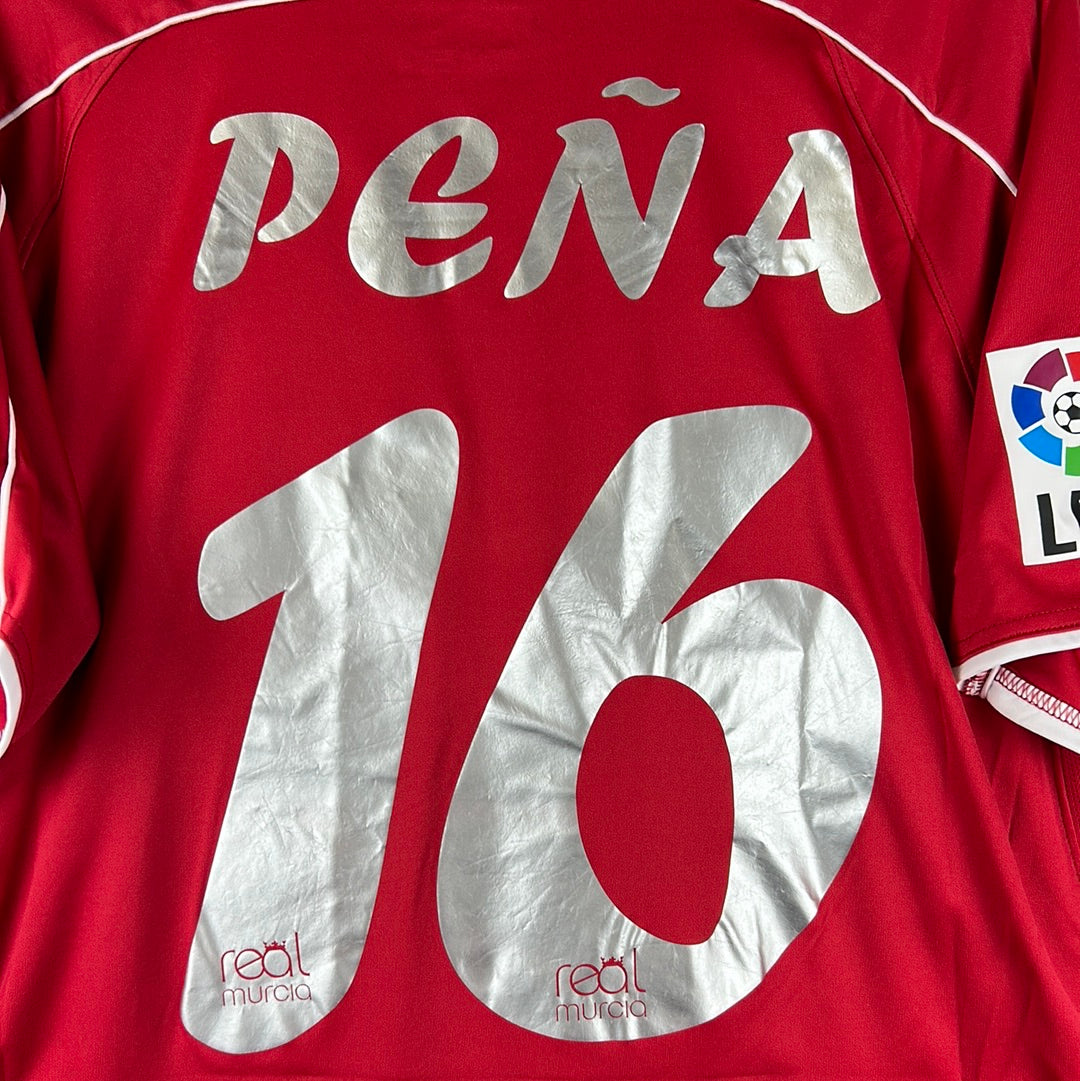 Real Murcia 2007-2008 Player Issue Home Shirt - Large - Pena 16