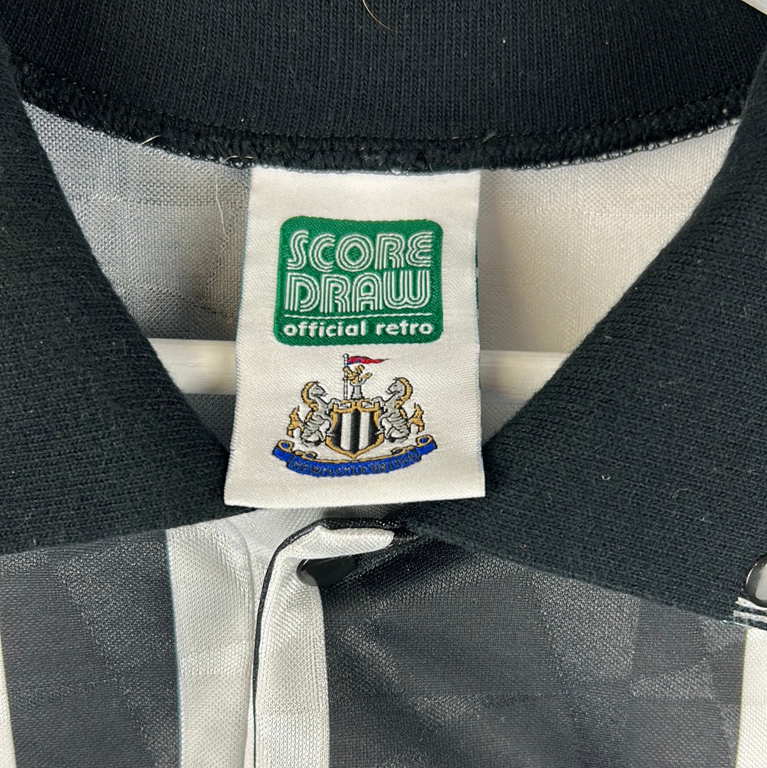 Newcastle United 1990/1991 Score Draw Home Shirt - Extra Large - Excellent