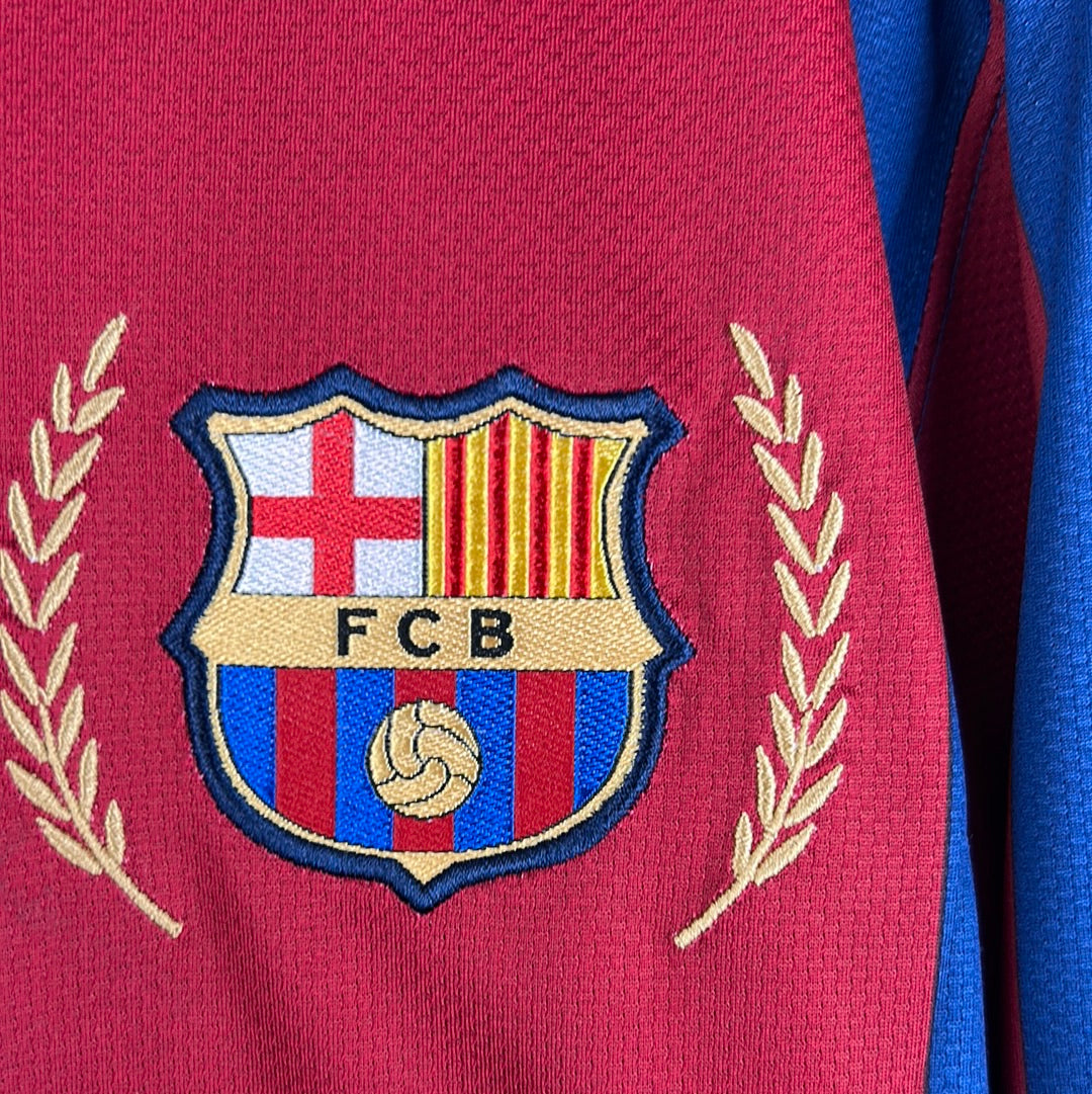Barcelona 2007/2008 Match Worn Home Shirt - Marquez 4 - COA