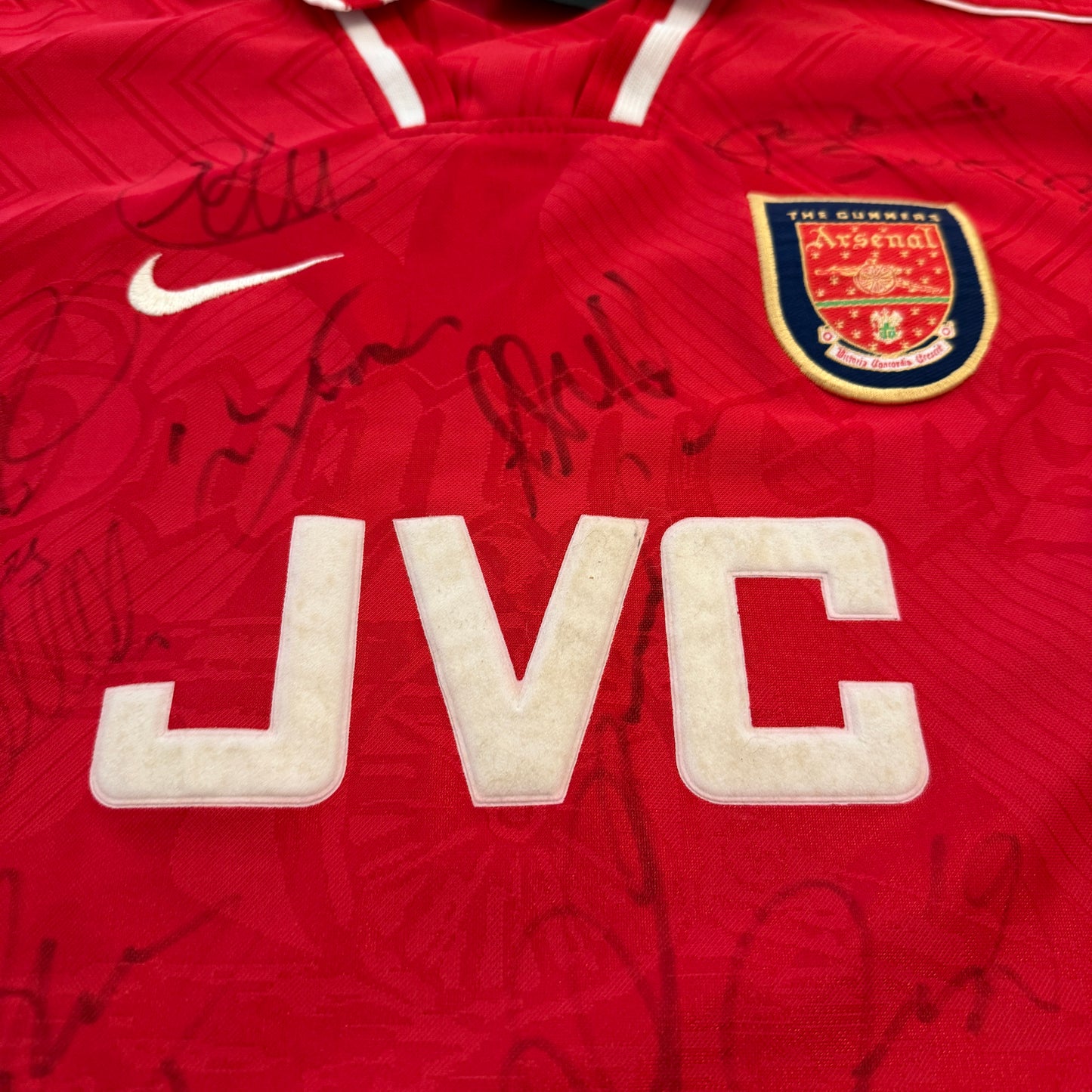 Arsenal 1994/1995 Home Shirt - Long Sleeve - Squad Signed