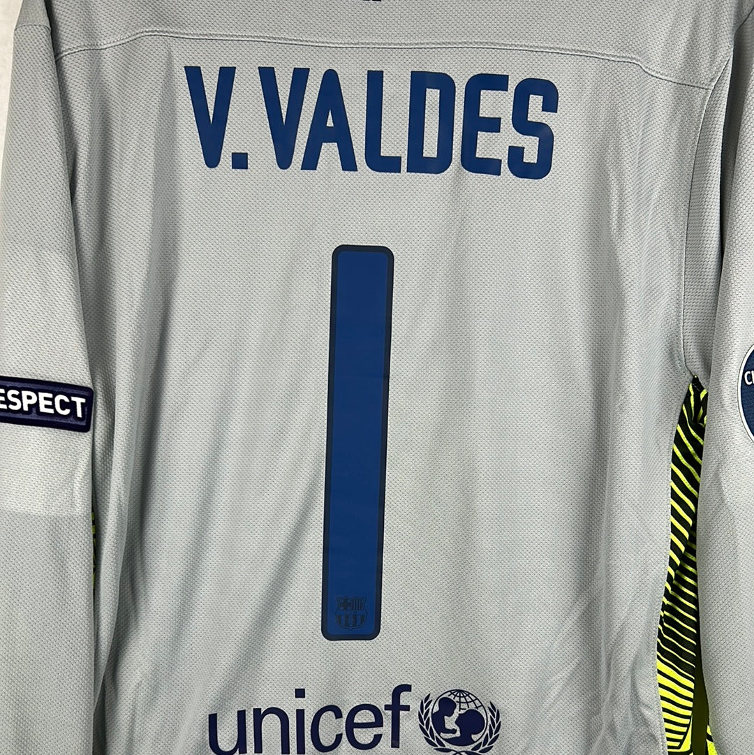 Barcelona 2011/2012 Player Issue Third Goalkeeper Shirt - Valdes 1