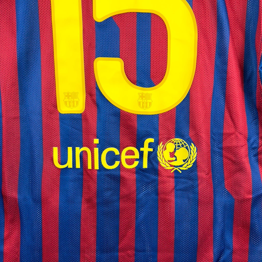 Barcelona 2011/2012 Player Issue Home Shirt - Copa Del Rei Final 2012 - Keita 15