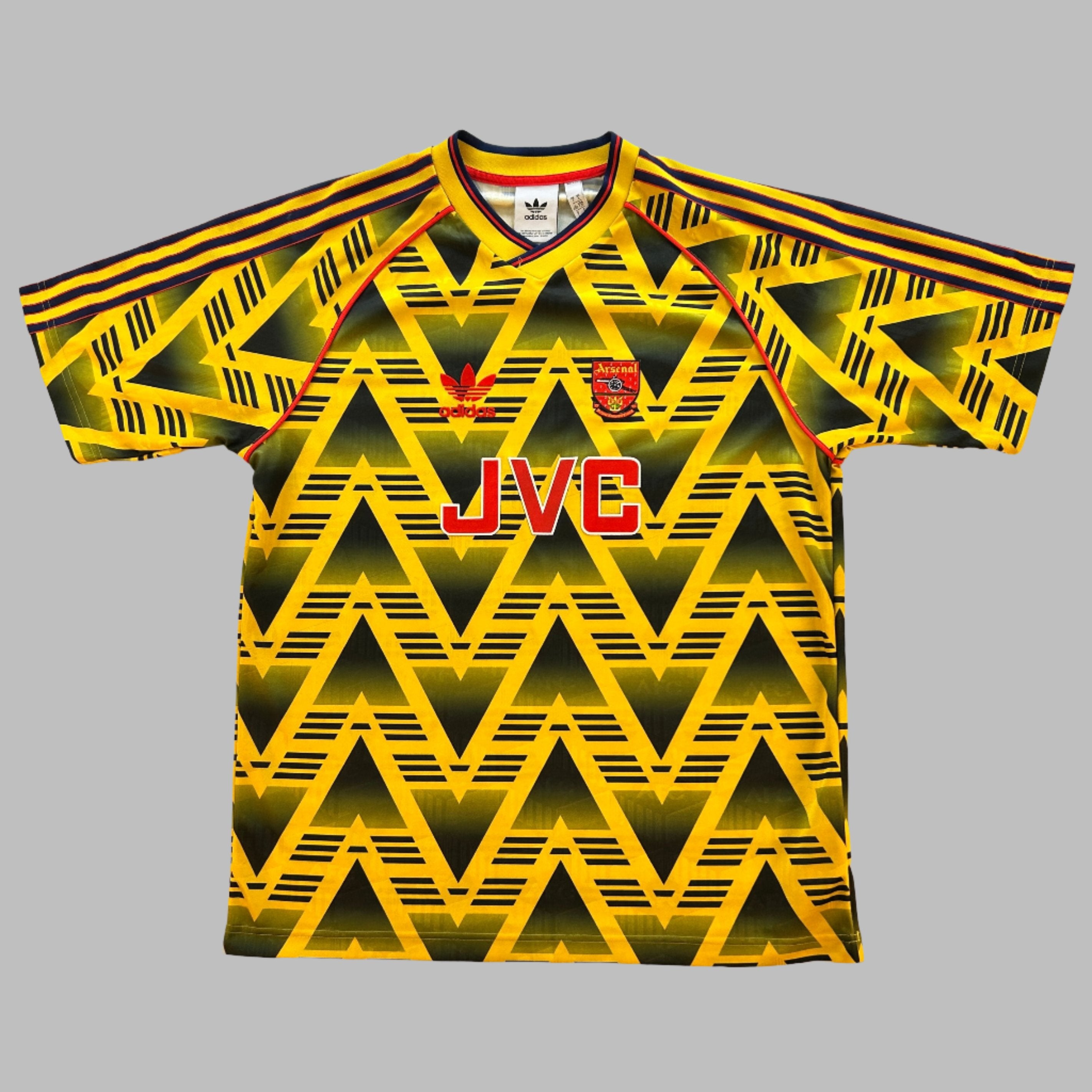 Yellow Arsenal Bruised Banana Kit 1991 Arsenal 1991/1992 Away