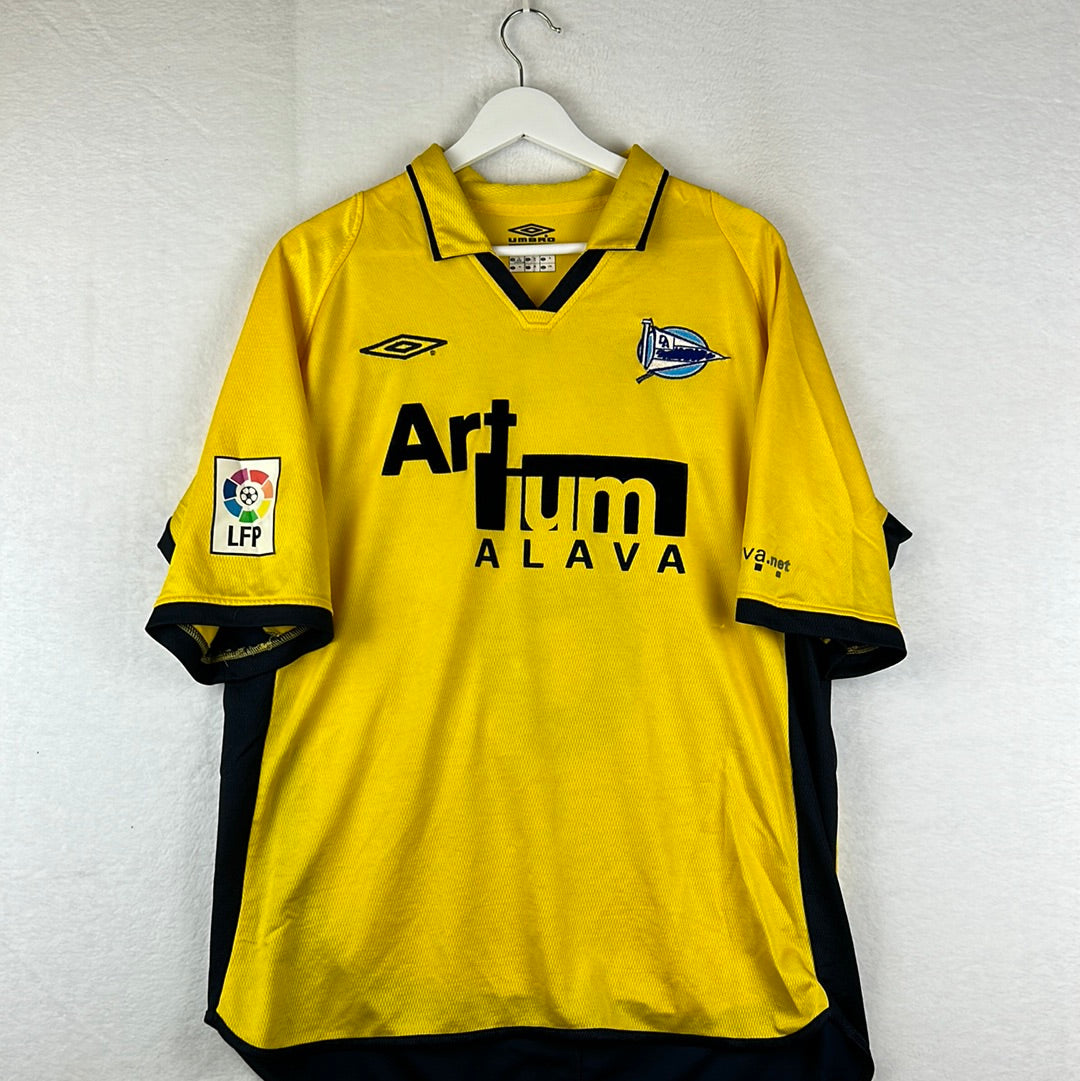 Alaves 2002-2003 Player Issue Away Shirt Front Artium Alava sponsor