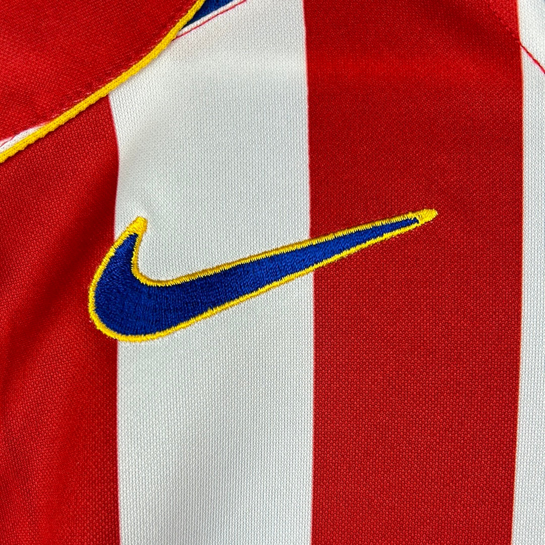 Atletico Madrid 2004/2005 Match Worn Home Shirt - Luccin 23 - Stealth