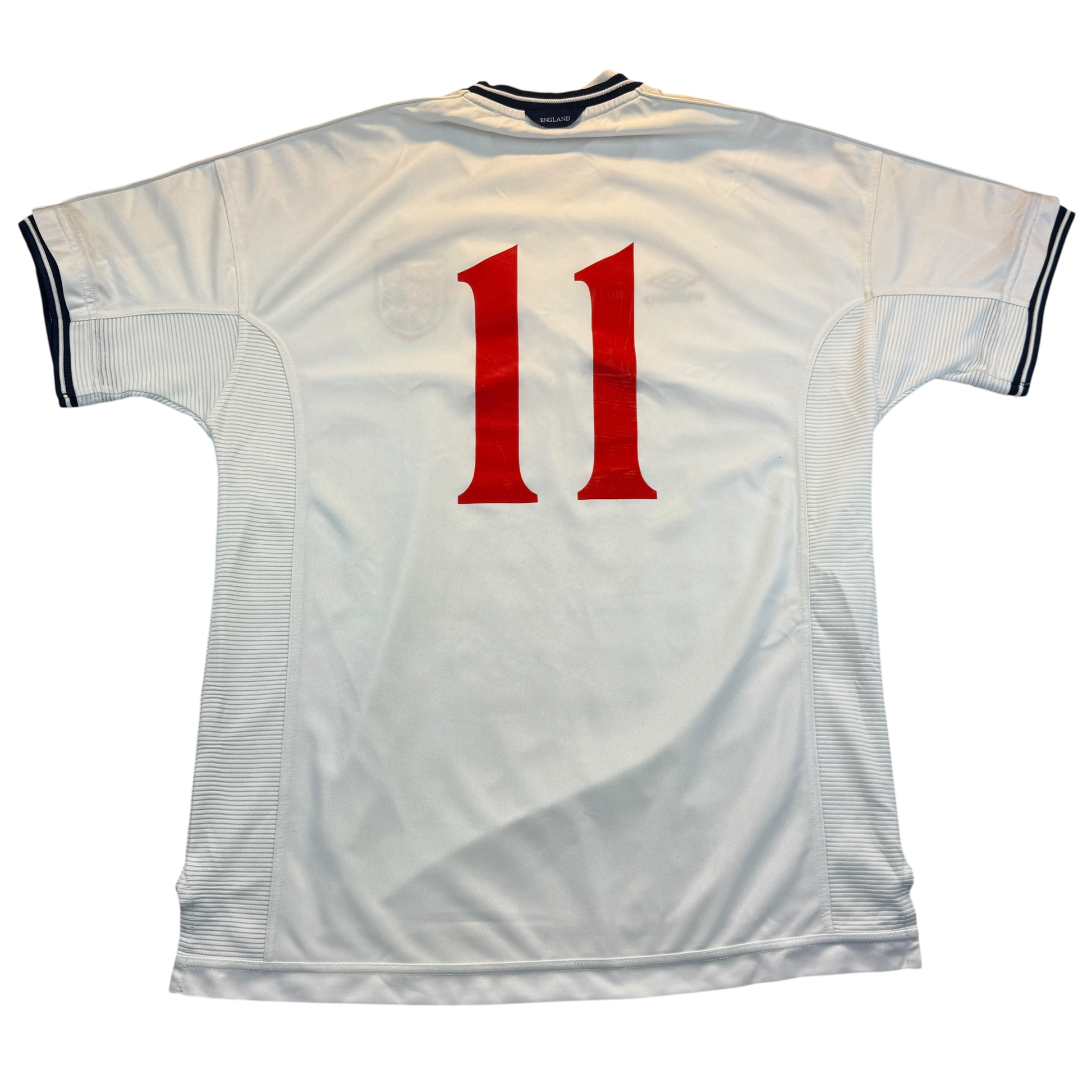 England Player Issue 2000 Home Shirt number 11 print in red on the back