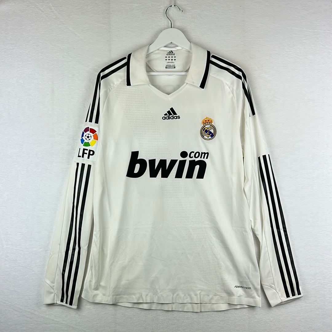 Real Madrid 2008/2009 Match Worn Home Shirt - Heinze 16 - Long Sleeve