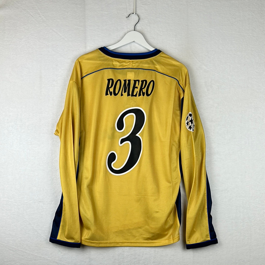 Deportivo La Coruna 2002/2003 Player Issue Away Shirt - Romero 3 - Long Sleeve